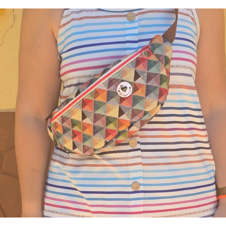 Riñonera Geométrica Multicolor + monedero