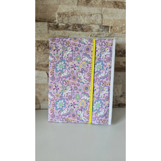 Funda agenda Unicornios amarillo