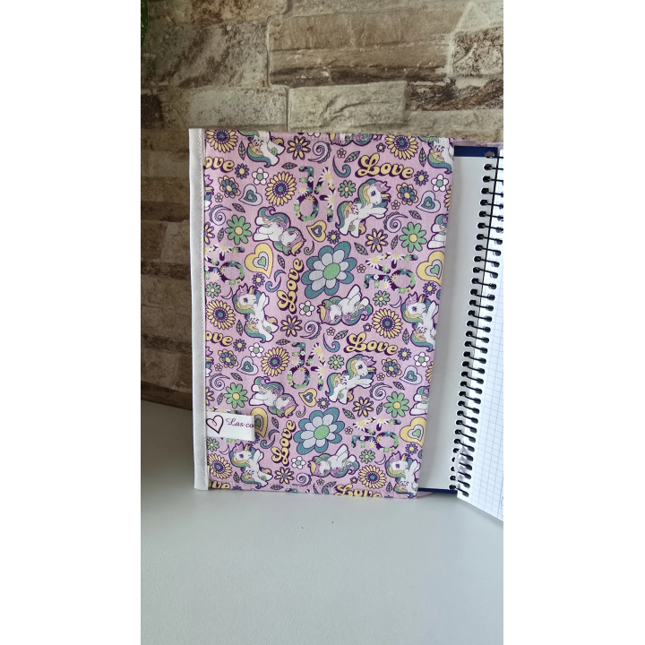 Funda agenda Unicornios verde