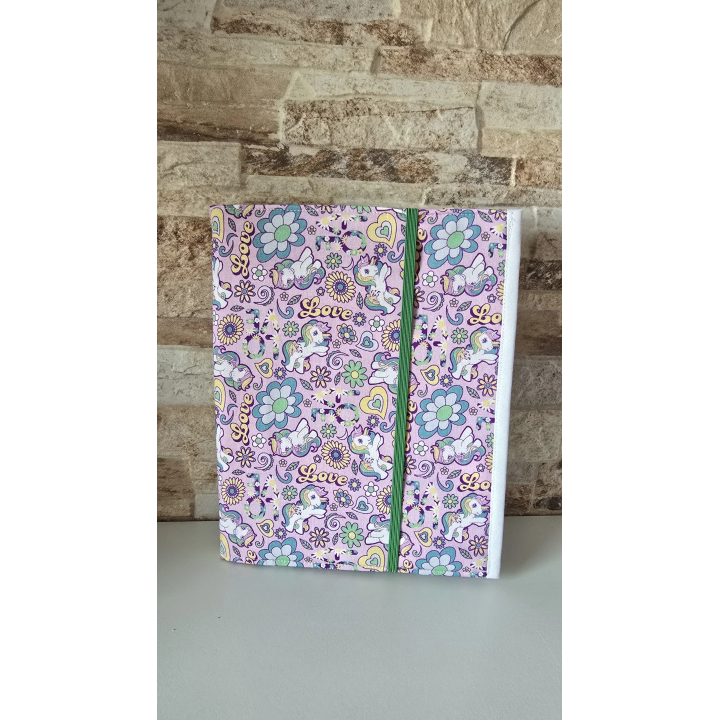 Funda agenda Unicornios verde