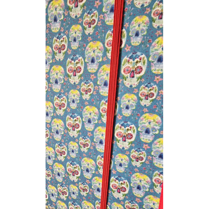 Funda agenda Calaveras rojo