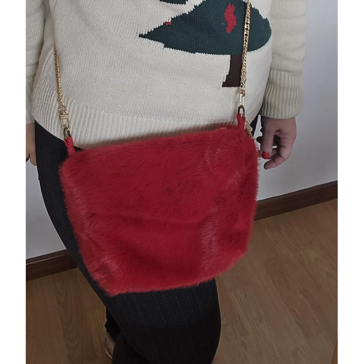 Bolso pelo rojo