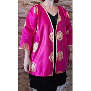 Chaqueta kimono fucsia