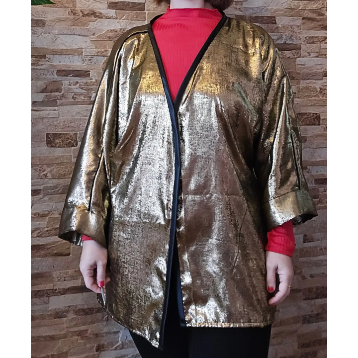 Chaqueta kimono dorada