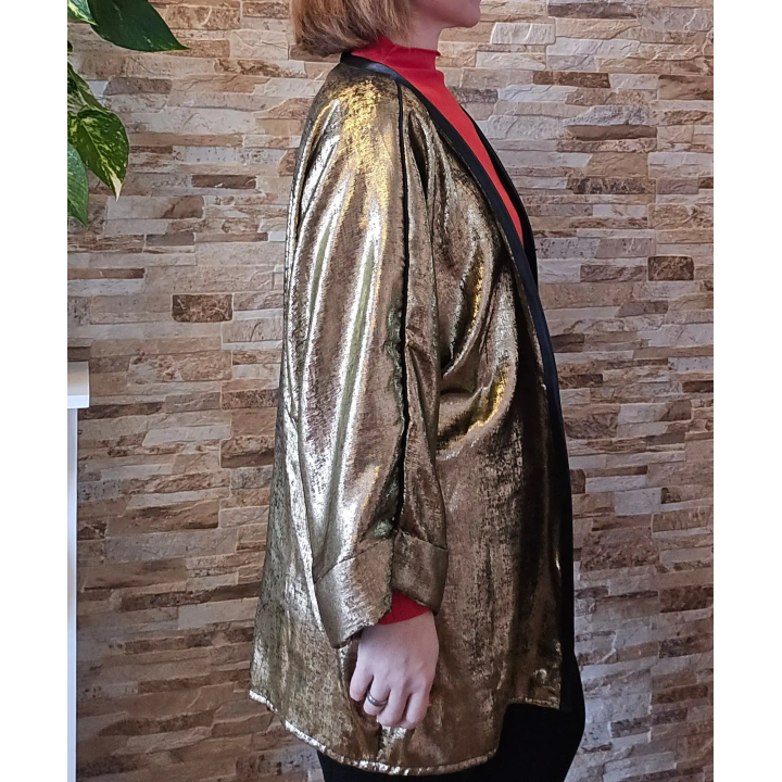 Chaqueta kimono dorada