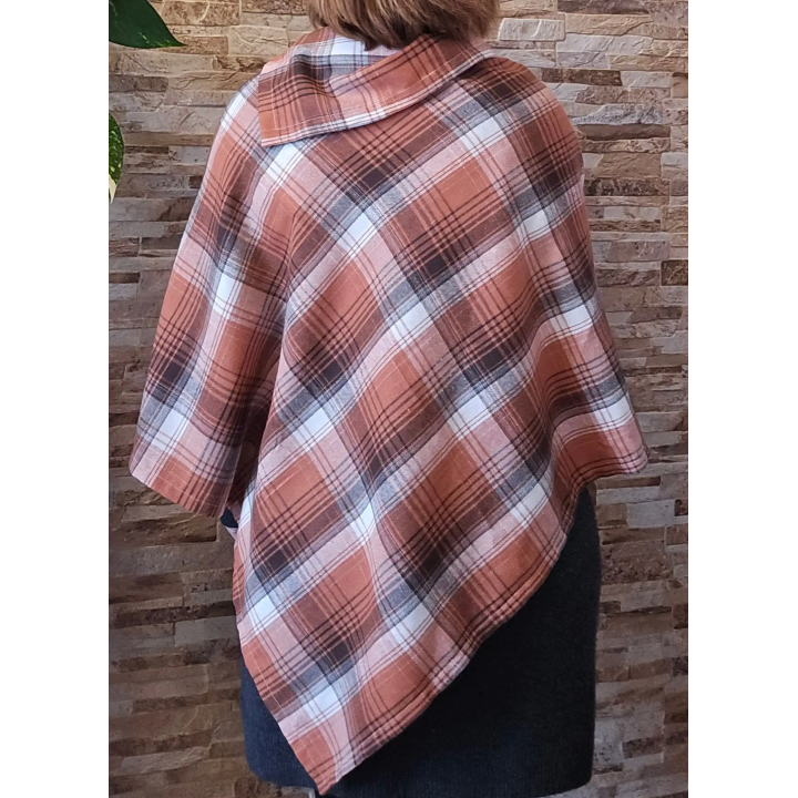 Poncho capa cuadros