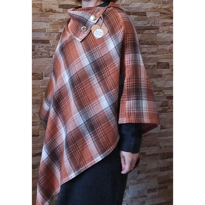 Poncho capa cuadros