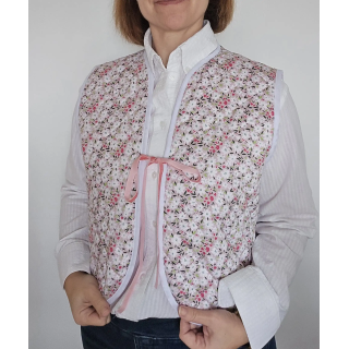 Chaleco acolchado flores