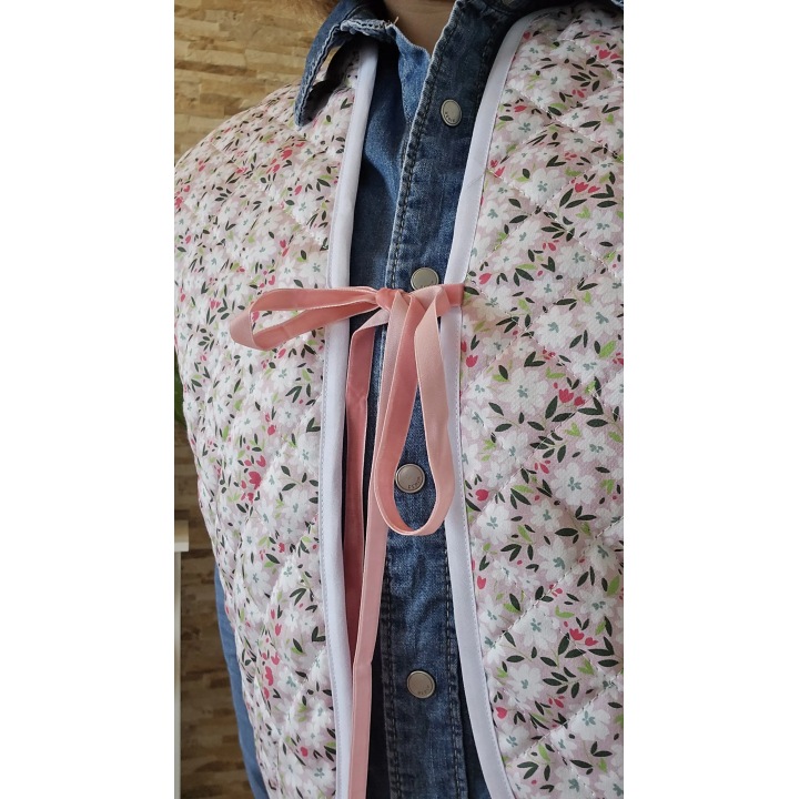 Chaleco acolchado flores