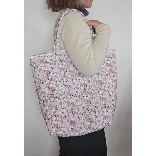 Totebag acolchada flores