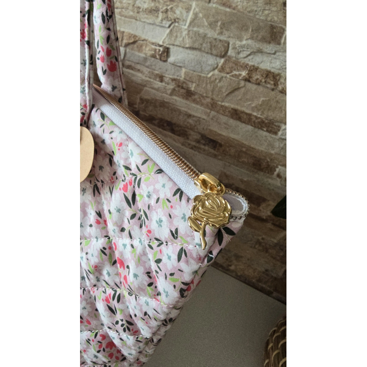 Totebag acolchada flores