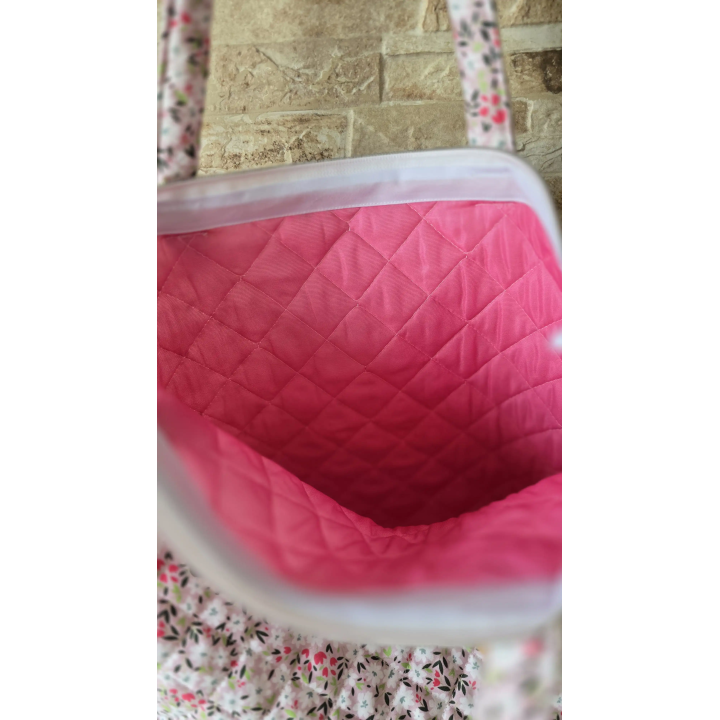 Totebag acolchada flores