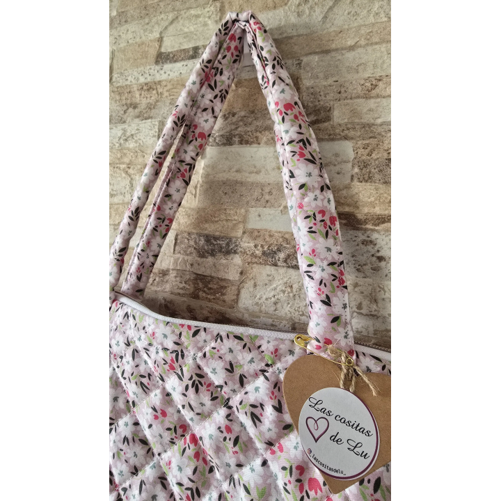 Totebag acolchada flores