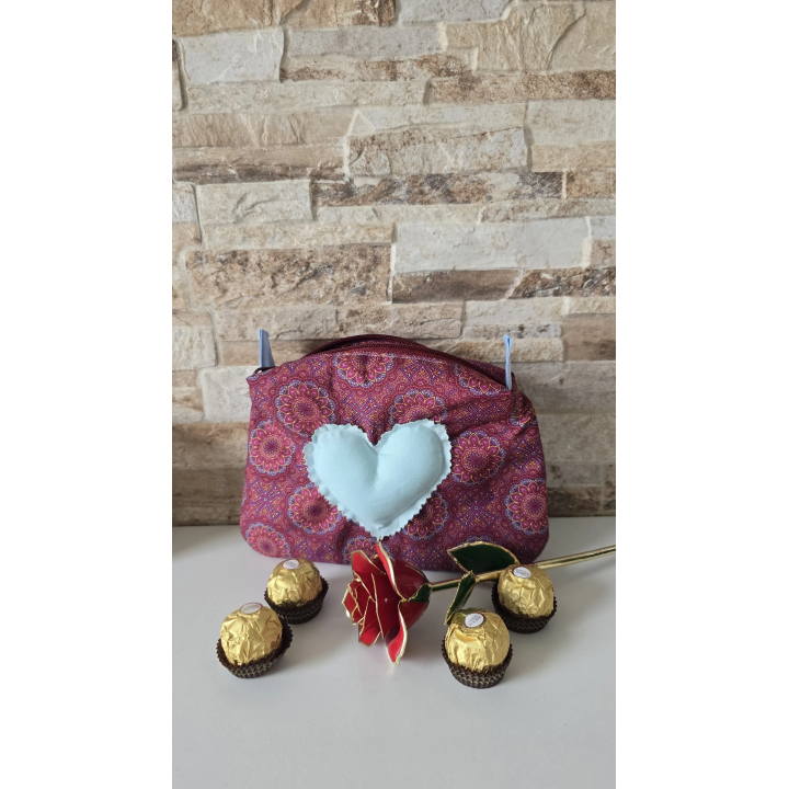 Neceser corazón azul