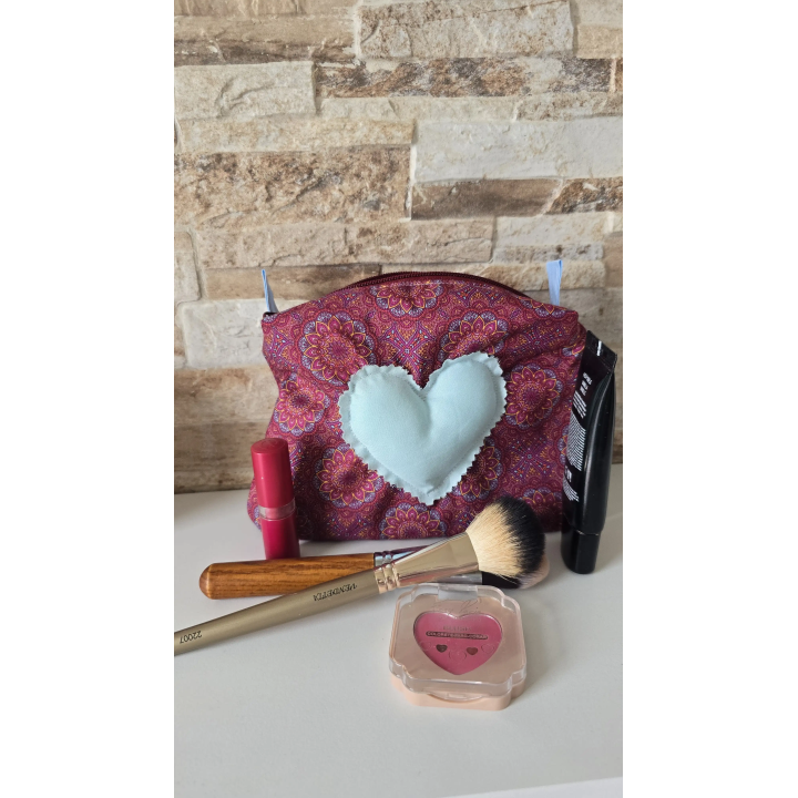 Neceser corazón azul
