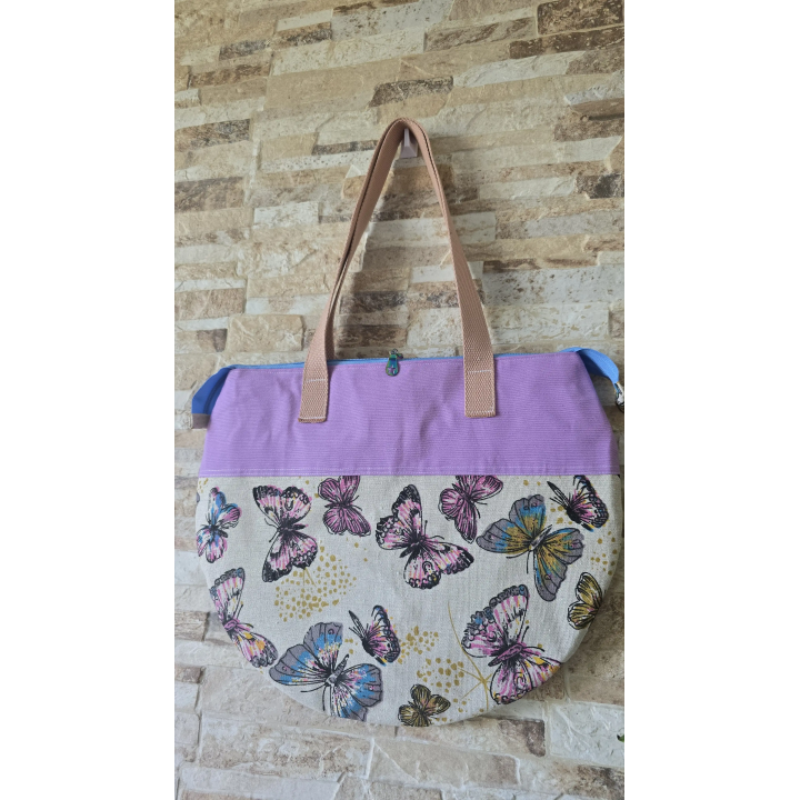 Bolso semicircular mariposas