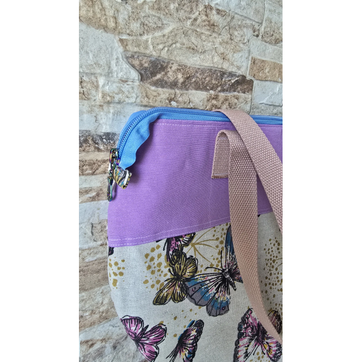 Bolso semicircular mariposas