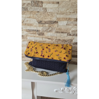 Bolso Clutch Mostaza Marino