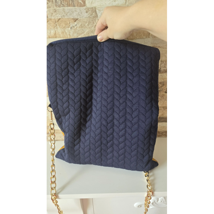 Bolso Clutch Mostaza Marino