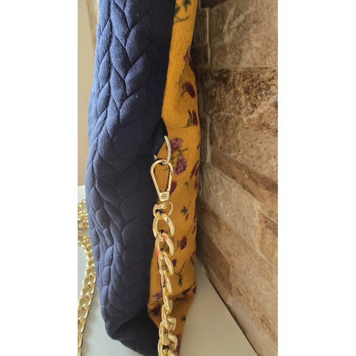 Bolso Clutch Mostaza Marino