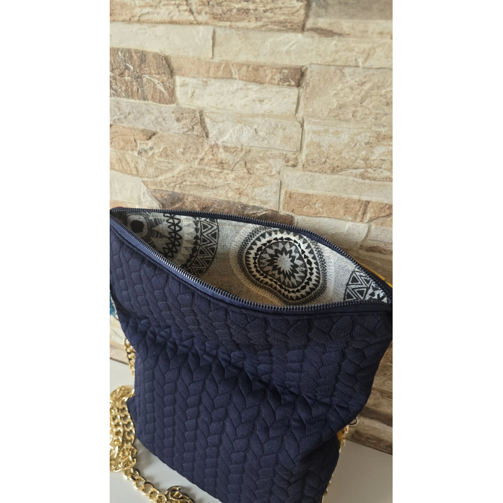 Bolso Clutch Mostaza Marino