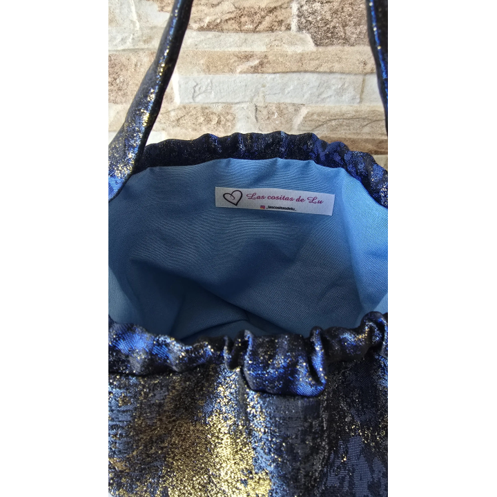 Bolso bombonera Azul y Oro