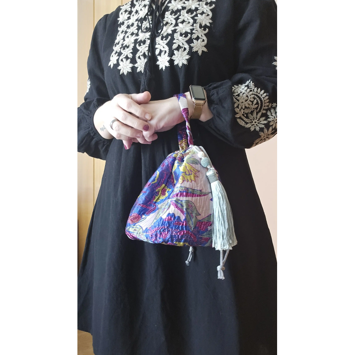 Bolso bombonera Acuarela Floral