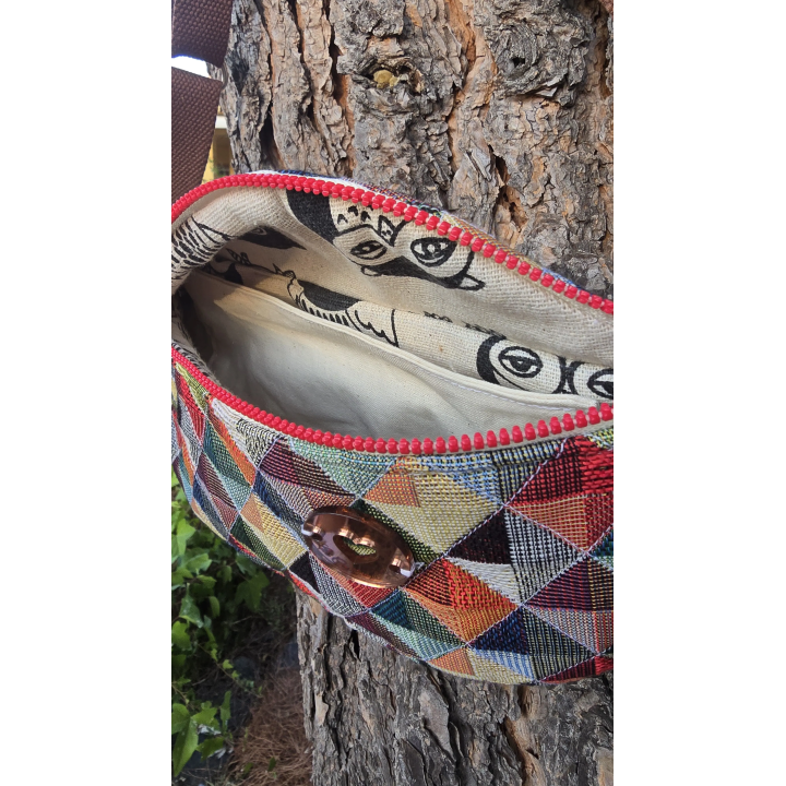 Riñonera Geométrica Multicolor + monedero
